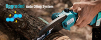 Tronçonneuse électrique mini sans fil SeeSii 8 pouces, outil de coupe et d'élagage pour le jardin, compatible avec les batteries Makita 18 V.