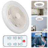 Ventilateur de plafond encastré avec éclairage et télécommande, ventilateur de plafond moderne à intensité variable pour salon et salle à manger