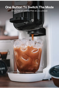 HiBREW Machine à café à capsules multiples, chaud/froid Dolce Gusto lait Nespresso Capsule ESE Pod café moulu cafétéria 20Bar 5 en 1