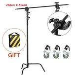 SH-Support d'éclairage RapDuty C en acier inoxydable, support de photographie, bras de maintien, 260cm, 107cm, recommandé Max, liquimanquer, un cadeau
