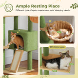 Arbre à chat Cactus du sol au plafond, tour à chat réglable en hauteur avec Hamac confortable pour condote de chat et arbre à gratter, grand arbre d'activité