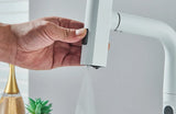 Robinet de lavabo à affichage numérique de température de cascade, pulvérisateur à jet de levage vers le bas, mélangeur d'évier d'eau chaude et froide, robinet de lavage pour salle de bains