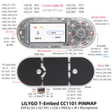 LILYGO® T-Embed ESP32-S3 en gélatine T CC1101 Pad basse consommation-1 GHz RF Transcsec PN532 NDavid RFID I2C Tech Carte LCD Batterie intégrée 1300mAh