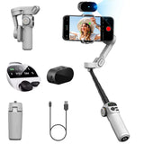 AOCHUAN – stabilisateur de cardan intelligent X2 à 3 axes, pour iPhone et Smartphone Android, avec pôle d'extension intégré, affichage LED