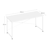 Bureau d'ordinateur WOLTU avec structure en métal, table de travail moderne et spacieuse pour la maison, le bureau ou la chambre. Idéal pour écrire, étudier ou jouer.