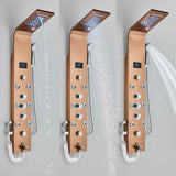 Robinet de douche à lumière LED noire, salle de bains, SPA, Jet de Massage, système de colonne de douche, cascade, panneau de douche de pluie, robinet pulvérisateur de Bidet