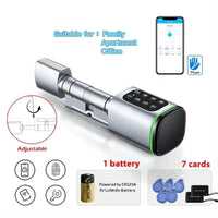 Verrouillage de porte intelligent sans clé numérique avec carte RFID et application TTLock (sans empreinte digitale)