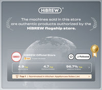 HiBREW Machine à café à capsules multiples, chaud/froid Dolce Gusto lait Nespresso Capsule ESE Pod café moulu cafétéria 20Bar 5 en 1