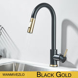 WanmiLizlo-Robinet de cuisine à levier unique, pivotant à 360 °, eau chaude et froide