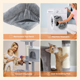 Grand arbre à chat pour grands chats d'intérieur, tour de chat haute pour gros chats avec hamac super grand, arbres grimpant pour chats avec tire à gratter