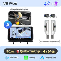 Junsun Qualcomm 8-Core 360 Camera Wireless CarPlay Android Auto Car Radio for Renault Clio 3 2005-2014 GPS Multimedia