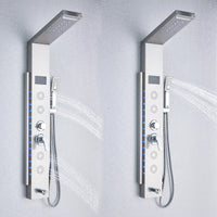 Cascade de pluie LED panneau de douche noir colonne de douche tour écran numérique TEMP mitigeur pulvérisation Bidet douche mitigeur robinet