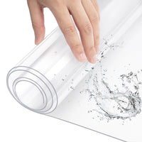 Film de Table Rectangulaire Transparent en PVC Transparent, Nappe Imperméable, Décoration de Noël, Couverture de Protection Haute Brillance, 1mm