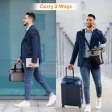 Sac à lunch en tissu Oxford gris, grande capacité, avec bandoulière et anses, étanche et portable.