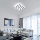 Plafonnier carré moderne à LED blanche, plafonnier LED en acrylique 42W pour chambre à coucher, salon, couloir, salle de bain, cuisine