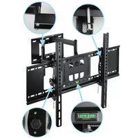 Support mural réglable pour TV, pour écran TV de 32 à 70 pouces, support TV flottant, inclinaison pivotante, support TV horizontal