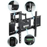Support mural réglable pour TV, pour écran TV de 32 à 70 pouces, support TV flottant, inclinaison pivotante, support TV horizontal