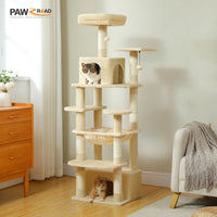 Grand arbre et tour pour chats d'intérieur, avec postes à gratter recouvertes de Sisal, hamac spacieux, perchoirs rembourrés et condos, jouets pour chats