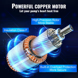 SucceBuy pompe Submersible pour puits profond pompe à eau en acier inoxydable 370W/550W/750W/1100W grande débit pompe à eau à tête haute