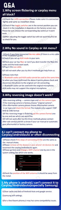 Adaptateur d'interface sans fil BONROAD CarPlay Android Auto pour Audi A4 B8 A5 Q5 2009-2015 avec AirPlay Mirror Link et Bluetooth