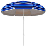 Parasol de plage grande Outsunny Ø180 cm avec angle réglable Protection Uv50+