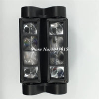 Mini projecteur LED RGBW 8x3W à tête mobile, faisceau araignée, éclairage de scène DMX 512, idéal pour DJ, boîtes de nuit et soirées.