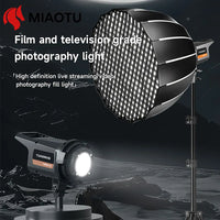 MIAOTU Lampe de photographie LED COB 200 W pour vidéo en direct, éclairage d'appoint haute luminosité 2700-6500 K, éclairage photographique