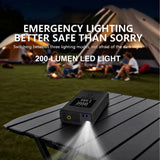 Démarreur portable avec pompe à air, démarreur de batterie de voiture 3000 A, compresseur d'air 150 PSI, gonfleur de pneus, lampe LED