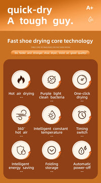 Sèche-chaussures à minuterie intelligente, sèche-chaussures télescopique réglable, désodorisant, séchage rapide