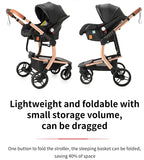 Poussette légère Magic ZC, poussette bébé 3 en 1, landau pour bébé, poussette légère en PU 3 en 1
