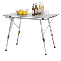 WOLTU Table de camping pliable mobilier d'extérieur table de lit d'ordinateur réglable en hauteur bureau pliant pour pique-nique jardin voyage randonnée