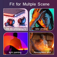 Bâton lumineux RGB avec trépied, lampe LED colorée pour fête, flash portable, éclairage photo et vidéo