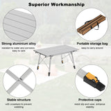 WOLTU Table de camping pliable mobilier d'extérieur table de lit d'ordinateur réglable en hauteur bureau pliant pour pique-nique jardin voyage randonnée