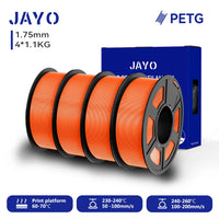 Filament PETG JAYO pour imprimante 3D FDM, 2 bobines de 1,75 mm, enroulement soigné, 2,2 kg/lot