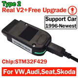 Outil de diagnostic automobile 2026 Real Hex V2 25.3 Vag Com ARM STM32F429 avec fonction de codage et mise à jour gratuite Hex-V2 pour interface USB VCDS