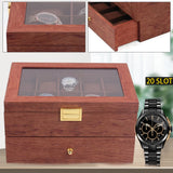 Présentoir en bois pour bijoux et montres, boîte de rangement avec MEL20 emplacements