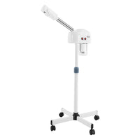 Vaporisateur facial à l'ozone 750 ml, hauteur réglable, rotation à 360°, appareil de soin du visage mobile pour salon de beauté et spa, blanc/noir