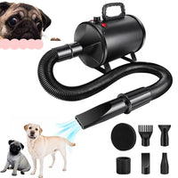 Sèche-cheveux intelligent à ions négatifs pour animaux de compagnie, idéal pour les grands chiens. Puissance : 3 500 W. Équipé de 4 embouts.