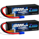 Batterie ZEEE Lipo 6S 10000mAh 22,2V 120C pour drone FPV, avec étui souple et prise EC5, compatible avec voitures et bateaux RC de type désert. Pièces détachées incluses.