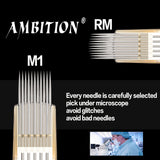 Ambition Glory cartouche de tatouage mélange aiguille 0.25mm 0.3mm 0.35mm rond Liner Shader Magnum aiguilles de tatouage 1rl 3rl 5rl 7rm 9rm 13rm