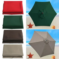 Parasol Patio parapluie remplaçable tissu plage auvent été extérieur jardin Protection Uv Parasol parapluie haut tissu 6/8 nervures