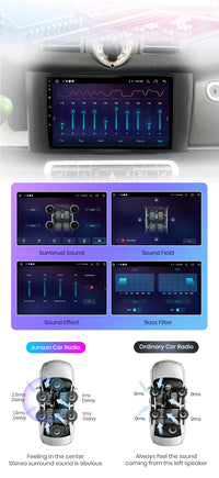 Autoradio Junsun sans fil CarPlay Android Auto pour Smart Fortwo 451 (2005-2015) - Systèmes intelligents pour voiture - RDS, Bluetooth, DSP - Format 2 DIN