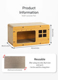 Griffoir pour chat, maison et bac à griffer, griffoir en bois détachable, poteau à griffer en papier ondulé