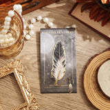 Marque page métal plume