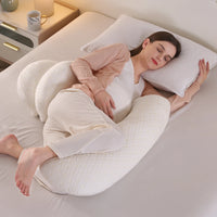 Oreiller de grossesse oreiller de maternité pour dormir sur le côté oreiller de corps de grossesse doux oreiller de maternité avec oreiller réglable détachable