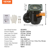 SucceBuy Lot de 4 roulettes pivotantes robustes avec poignée et pieds réglables en hauteur pour établi ou machine