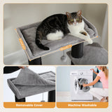Gros arbre à chat pour chats de grande taille tour à chat robuste avec plusieurs niveaux maison à chat arbre d'escalade avec hamac 11 poteaux en Sisal grand perche