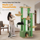 Gros arbre à chat pour chats de grande taille tour à chat robuste avec plusieurs niveaux maison à chat arbre d'escalade avec hamac 11 poteaux en Sisal grand perche