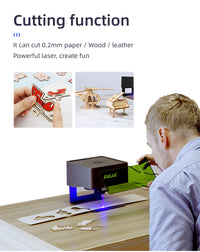 DAJA graveur Laser CNC bricolage DJ6 Machine de gravure Laser 3000mw rapide Mini Logo marque imprimante Cutter travail du bois bois plastique verre