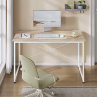 Bureau d'ordinateur WOLTU avec structure en métal, table de travail moderne et spacieuse pour la maison, le bureau ou la chambre. Idéal pour écrire, étudier ou jouer.